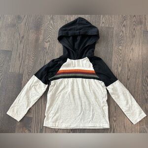 George Kids' Black and Cream Hoodie with Stripes